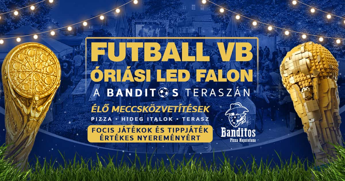 Foci VB 2026 Óriás LED fal Futball Világbajnokság sport pizza nápolyi pizza banditos gyöngyös blog cikk