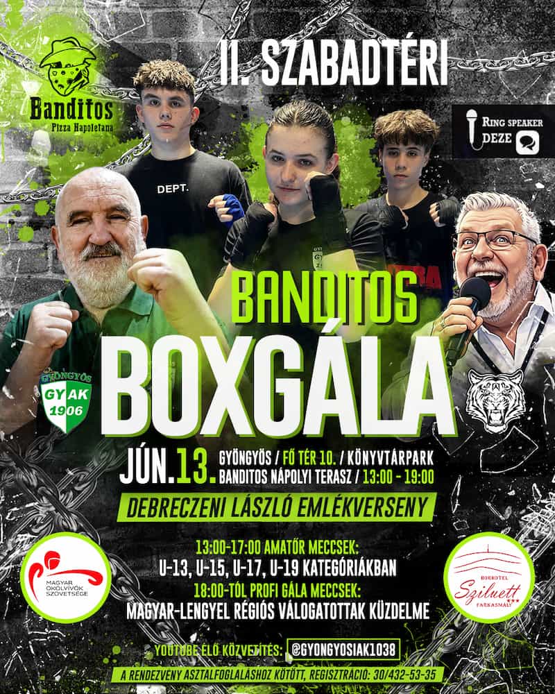 Banditos Szabadtéri Boxgála 2026 ökölvívás sport boc pizza nápolyi pizza banditos gyöngyös blog cikk